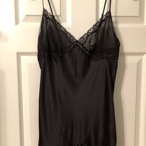 Victoria’s Secret black silk chemise